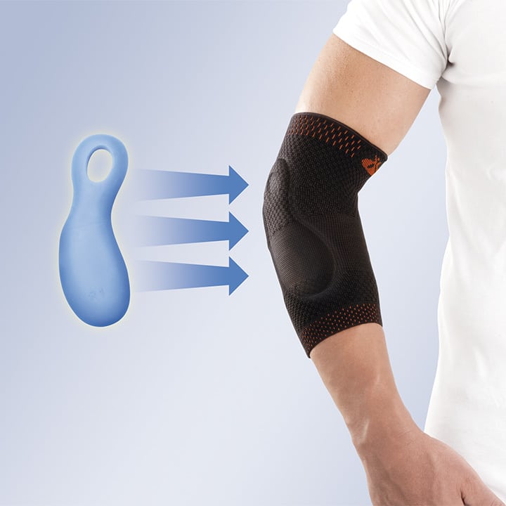 ELASTIC ELBOW SUPPORT WITH VISCOLASTIC PADS