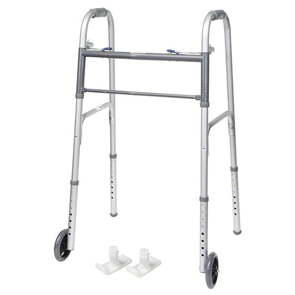 Folding Walker with Wheels & Skis - Adult