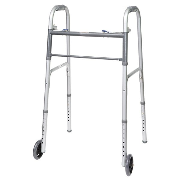 Folding Walker with Wheels - Adult