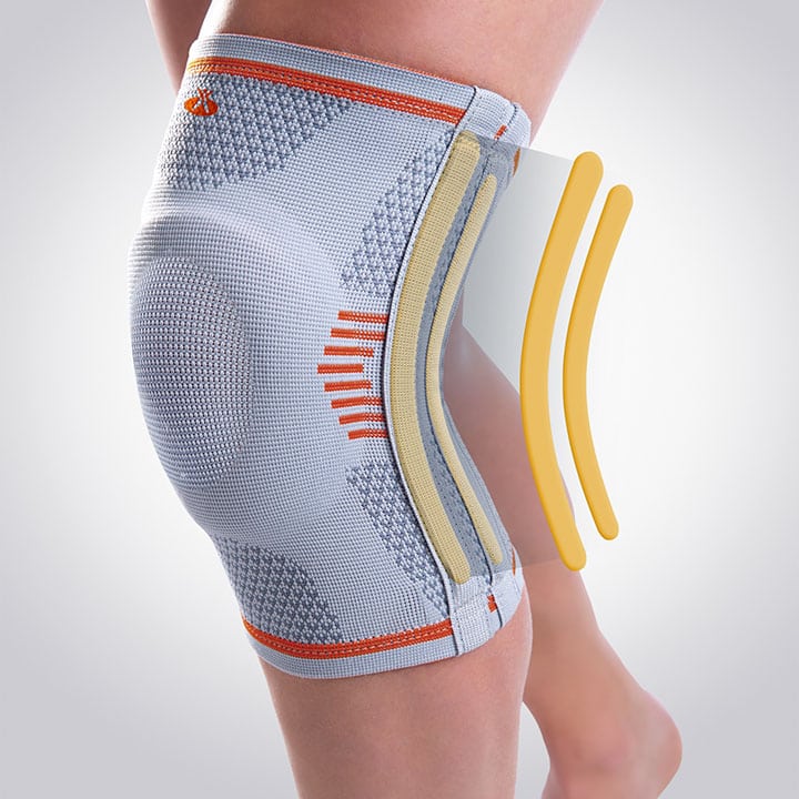 ELASTIC KNEE SUPPORT WITH LATERAL STABILISERS