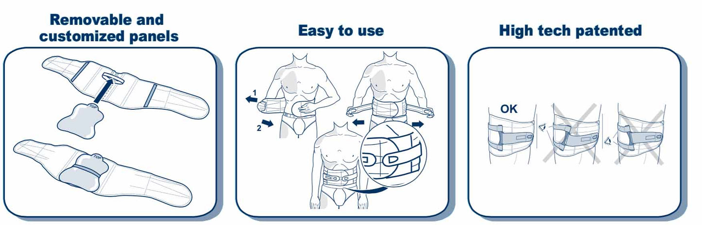 Air Back Brace Low profile with Back Panel 15"