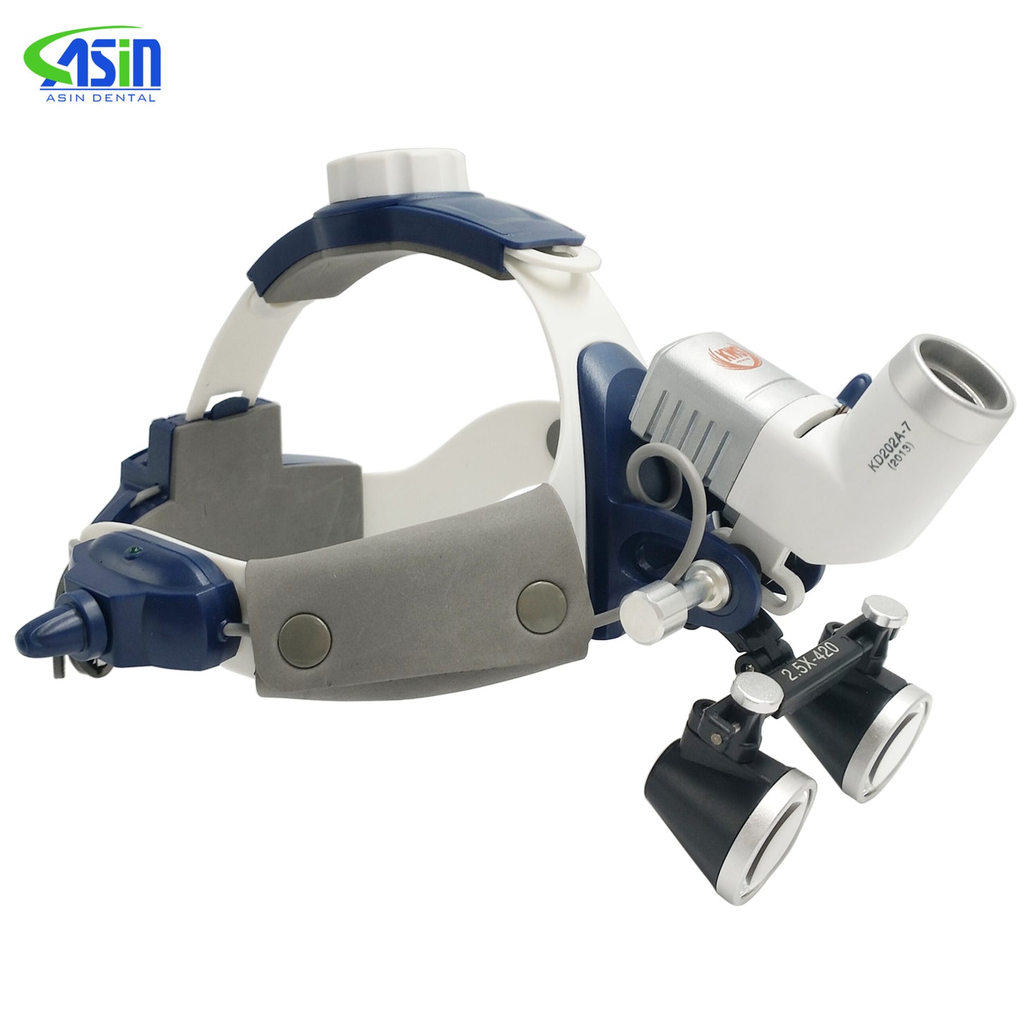High Quality New 5W LED Surgical Head Light Dental Lamp All-in-Ones Headlight With Lloupes 2.5X , 3.5X Extra Battery
