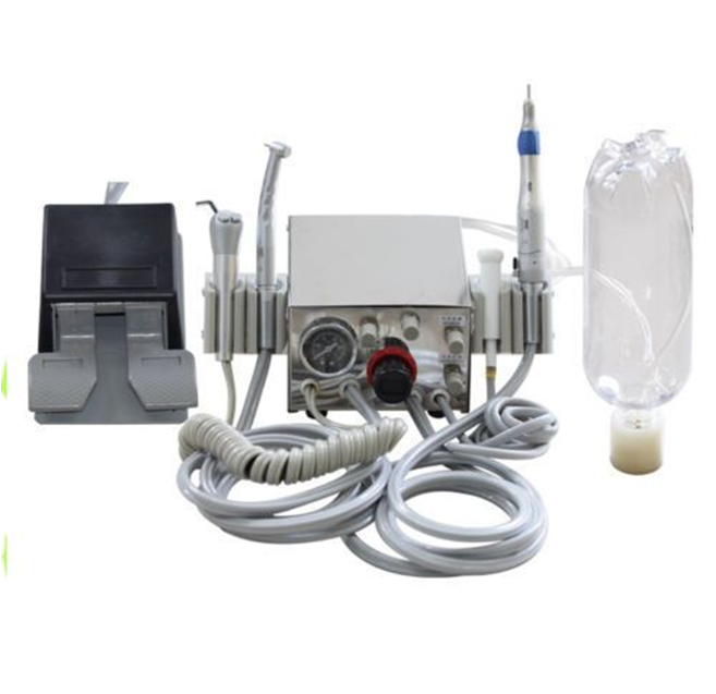 Portable Dental Unit Built-In Scaler Dental Portable Turbine Unit Work With Air Compressor
