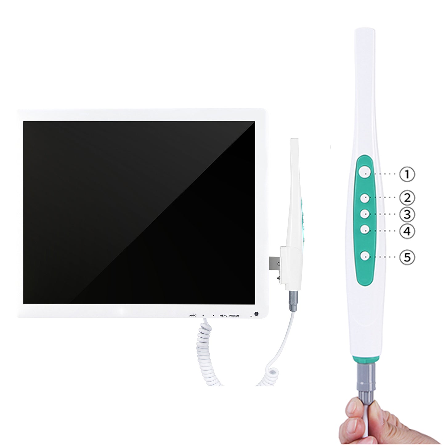 High Definition Lenses and Cold Light LED Dental Supplier Intra Oral Camera Endoscope with 17 Inch lcd Monitor