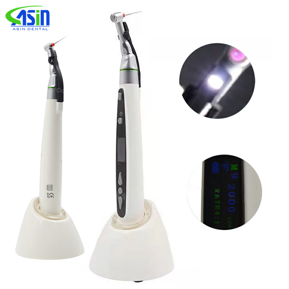 Dental Endomotor Wireless Root Canal Motor LED Endomotor with 16:1Contra Angle