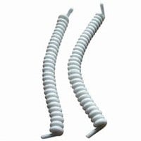 Round Elastic Shoelaces - White