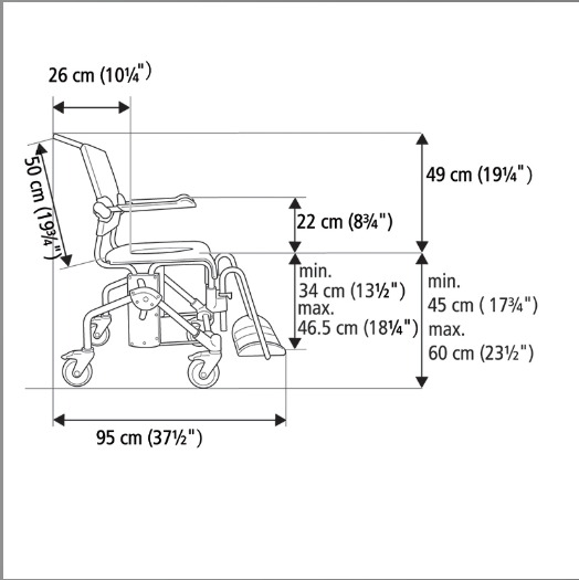 Swift Mobile 160 Shower and Toilet Chair Kit #1