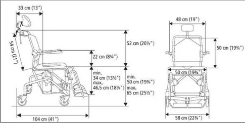 Swift Mobile Tilt Shower and Toilet Chair