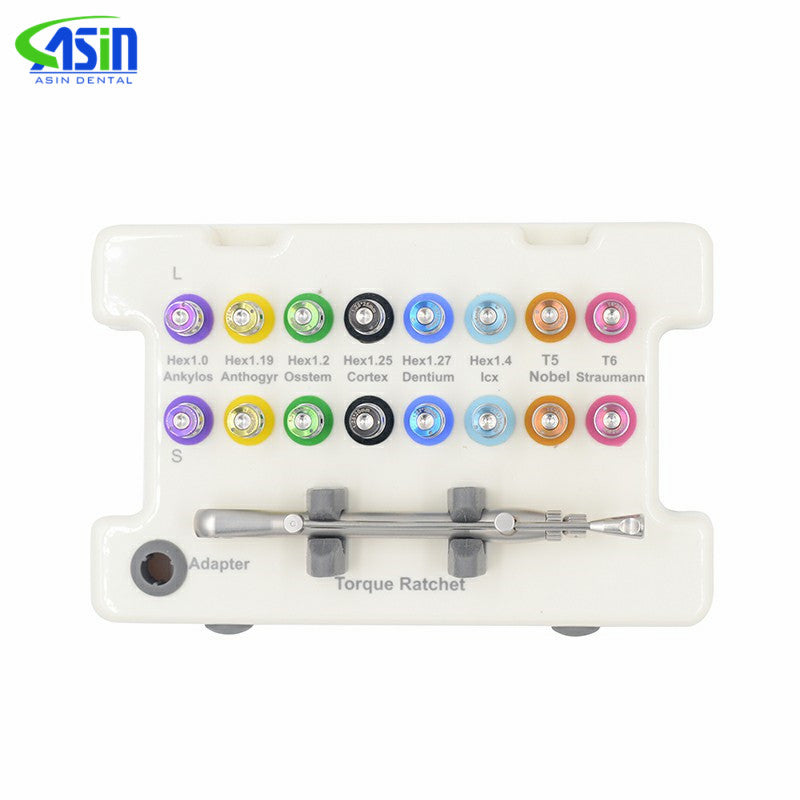 Dental Implant Torque Wrench Ratchet 10-70NCM With Screwdriver Repair Tools Drivers & Wrench Kit Tools