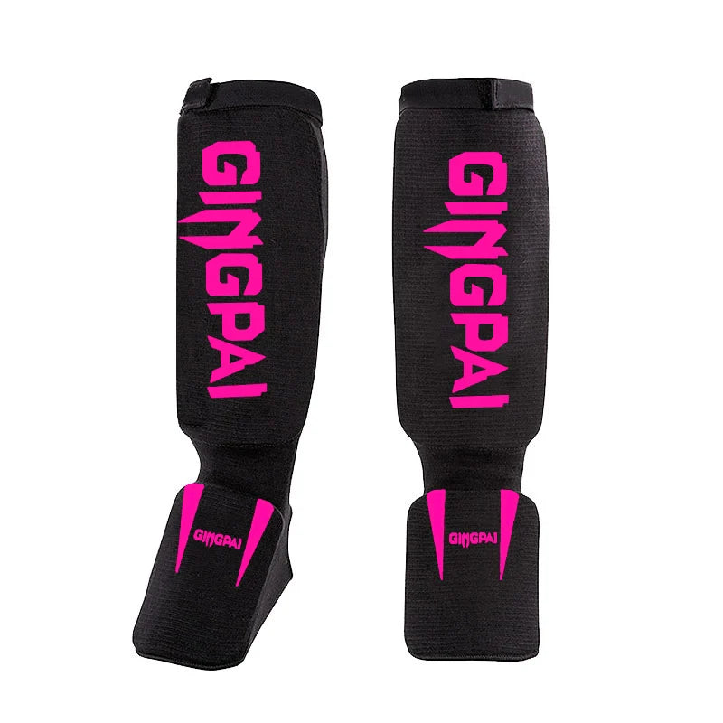 Youth/Adult MMA Boxing Shin Guards Kickboxing Ankle Support Equipment Karate Protectors Foot Shank Sanda Muay Thai Leggings DEO