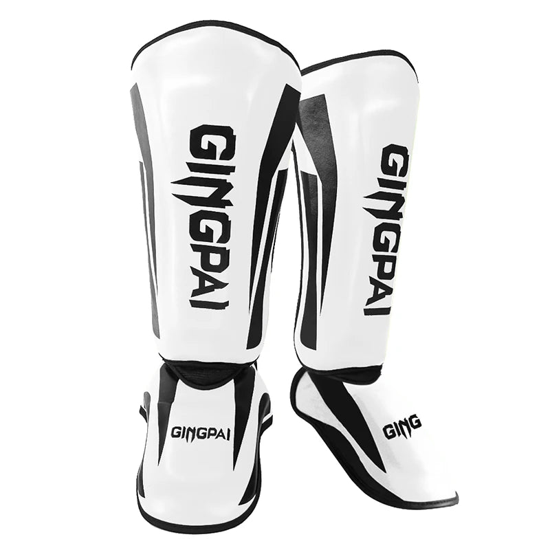 Youth/Adult MMA Boxing Shin Guards Kickboxing Ankle Support Equipment Karate Protectors Foot Shank Sanda Muay Thai Leggings DEO