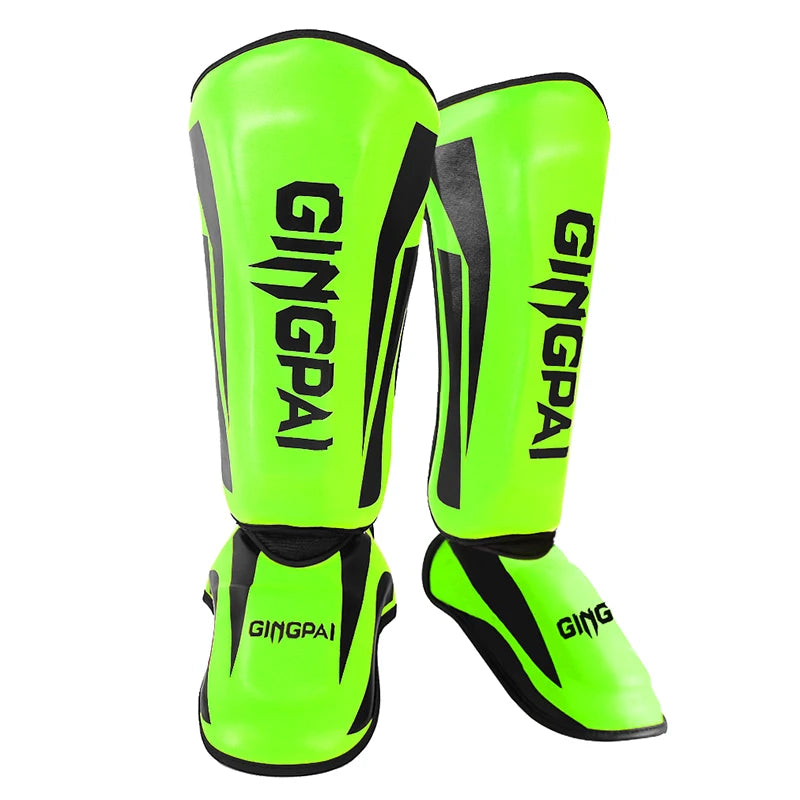 Youth/Adult MMA Boxing Shin Guards Kickboxing Ankle Support Equipment Karate Protectors Foot Shank Sanda Muay Thai Leggings DEO