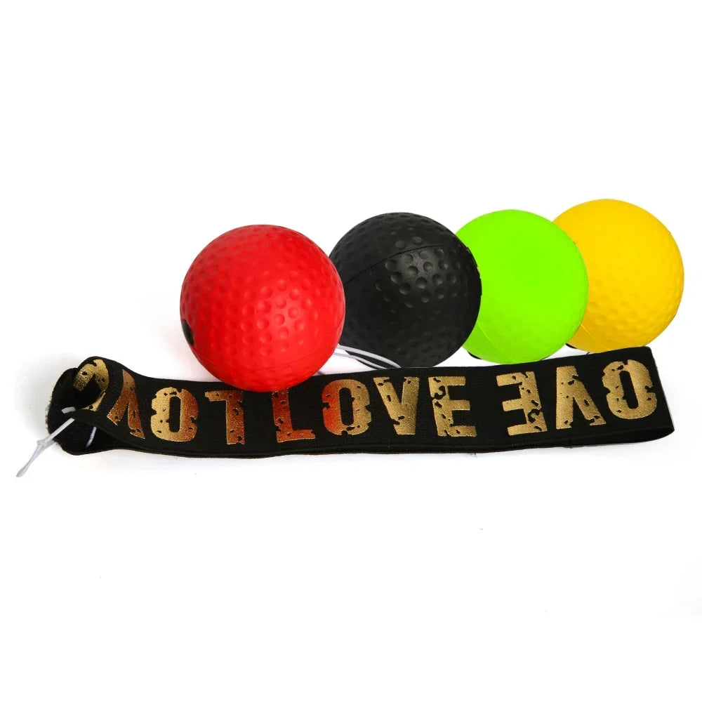 Boxing Speed Ball MMA Sanda Training Hand Eye Reaction Head-mounted PU Punch Ball Home Sandbag Fitness Boxing Equipment