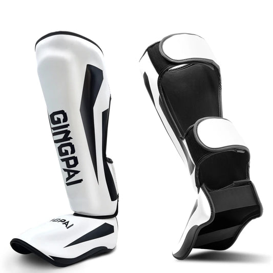 Youth/Adult Muay Thai Kick Boxing MMA Grappling Instep Shin Guard Pads Karate Foot Shank Leg Protectors Ankle Support