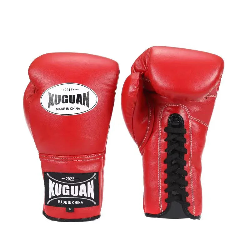 6/8/10/12/14oz Boxing Glove High Quality PU Tether MMA Muay Thai Training Glove Adult Sanda Fighting Boxing Training Equipment