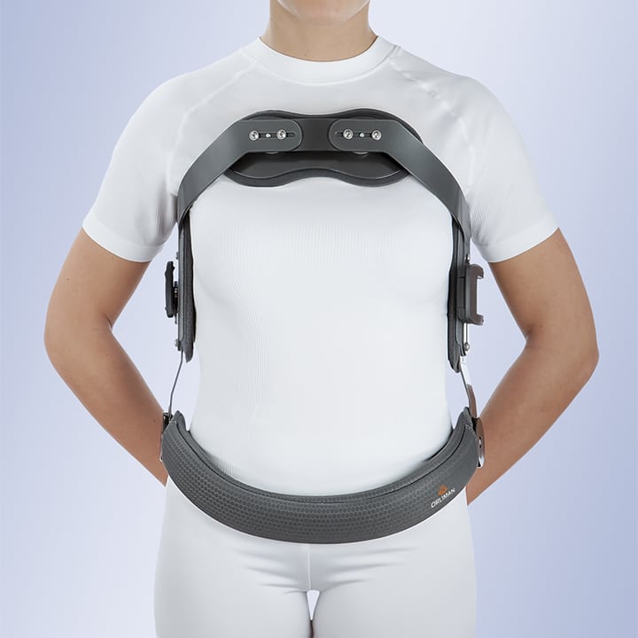 JEWETT HYPEREXTENSION BRACE WITH THREE-DIMENSIONAL STERNAL ADJUSTMENT – SHORT
