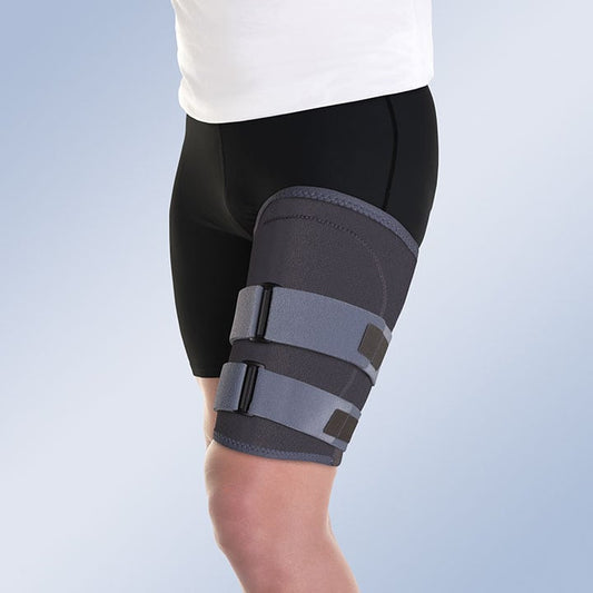FABRIC THIGH SUPPORT WITH THERMOPLASTIC PLATES