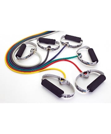 Thera Band Tubing with Soft Grip Handles Green