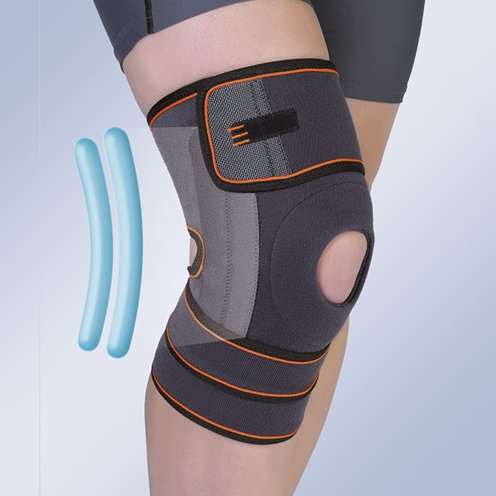 KNEE SUPPORT WITH SILICONE PATELLA PAD
