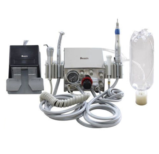 Dental Turbine Unit With Suction Stainless steel cover type portable dental turbine Small Portable