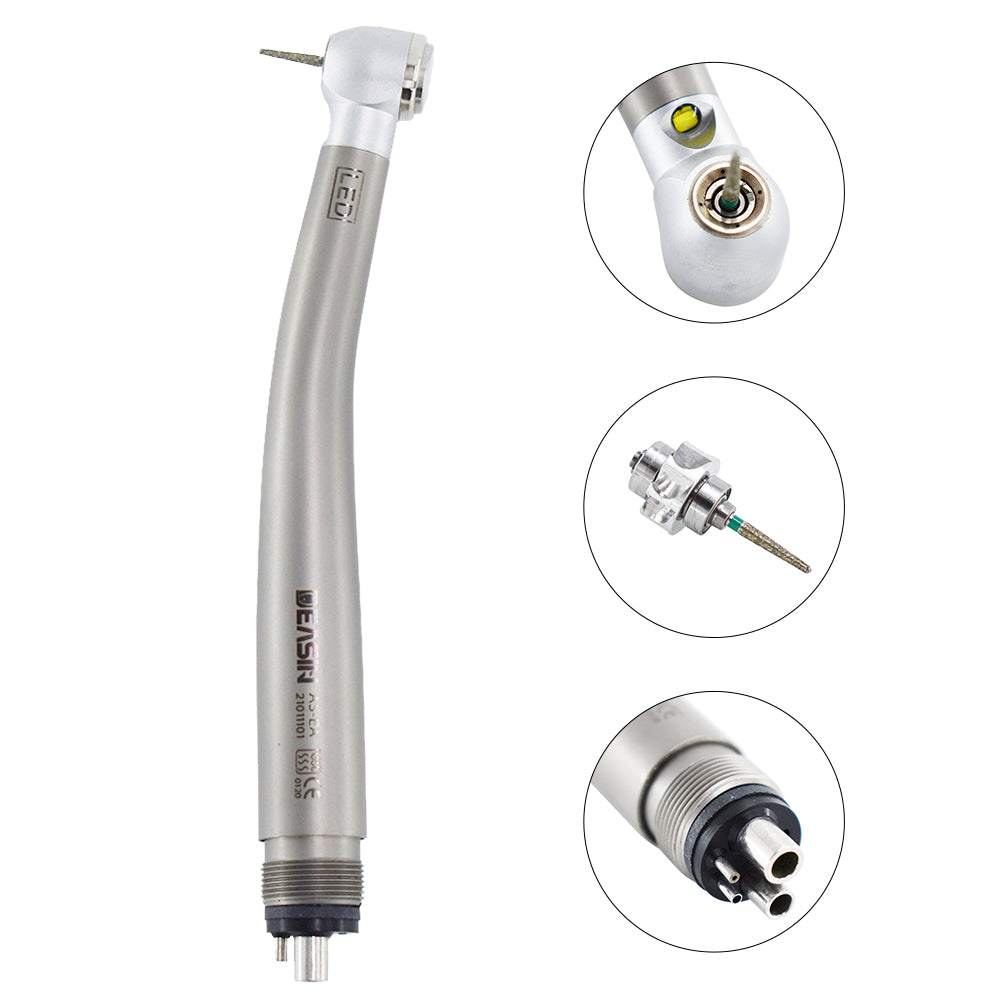 Best Quality E-generator Fiber Optic Dental Air Turbine Handpiece with 4 Holes Spray Water