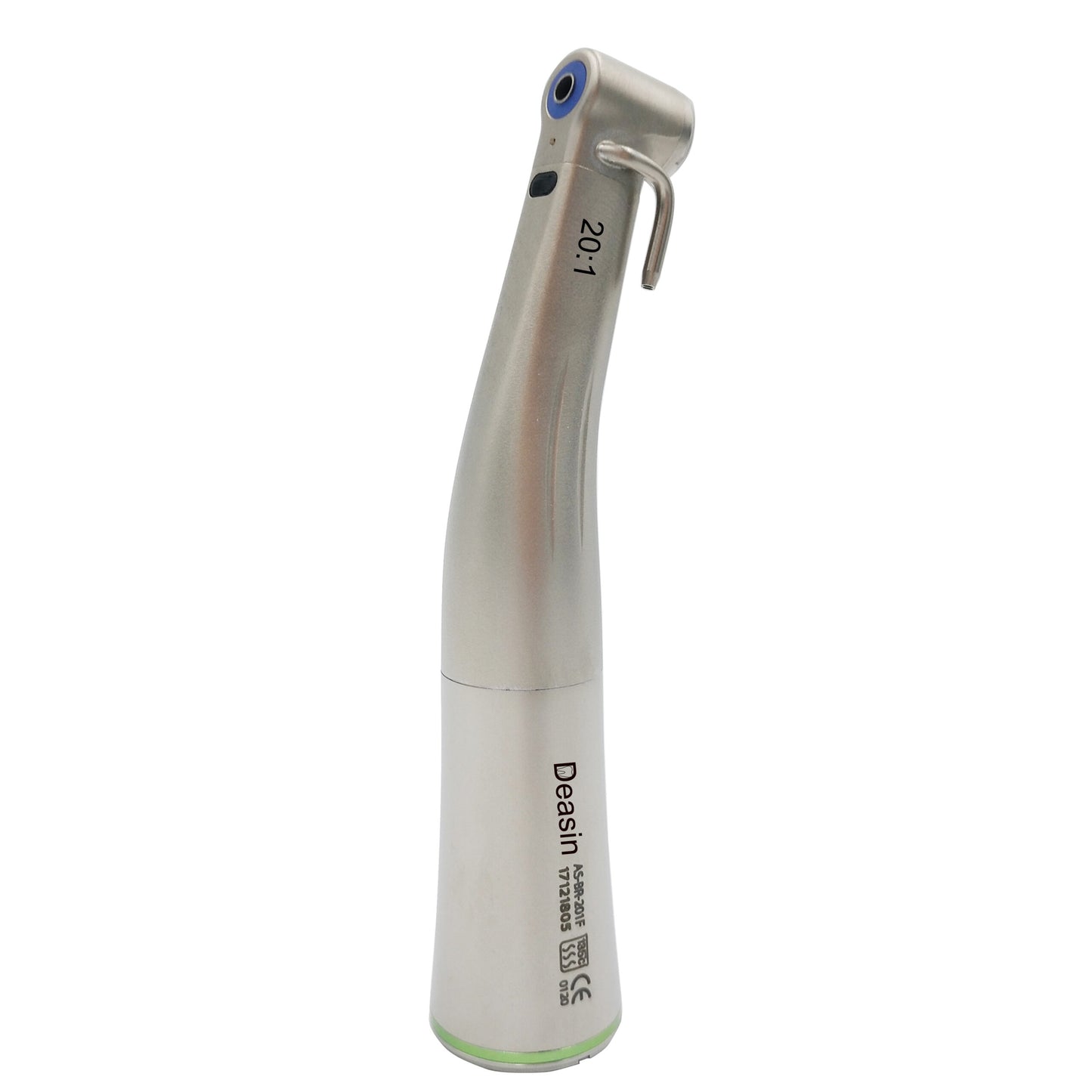 Dental implant handpiece 20:1 low speed contra angle green ring reduction fiber optic E-type for electric motor