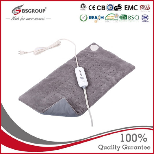 110V 85W 12x24" Microwavable Electric Heating Pads Large for Menstrual Cramps Lower Back Pain Relief Auto Shut Off With US Plug