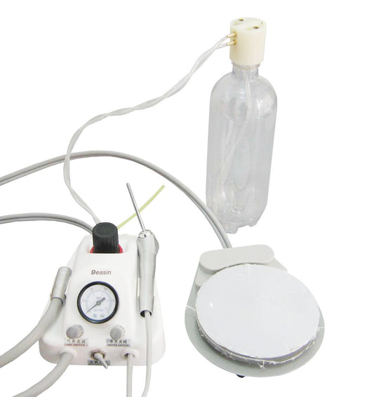 Dental Portable Air Turbine Unit With Water Bottle With Syringe 4/2 Holes Bottle
