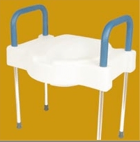 Raised Toilet Seat With Floor Legs