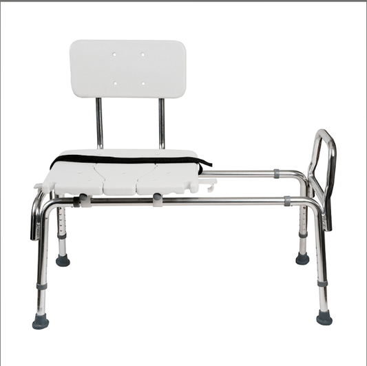 Sliding Transfer Bench with Cut-Out Seat
