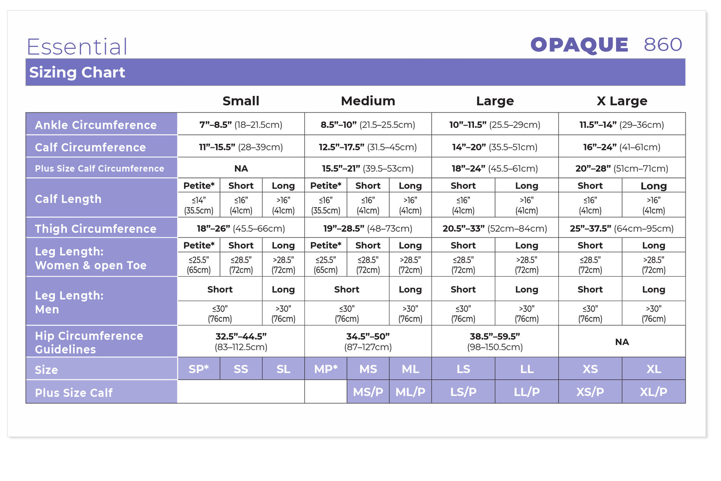 Sigvaris – Essential – Opaque