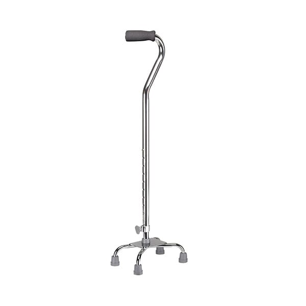 Quad Cane Small Base - Silver
