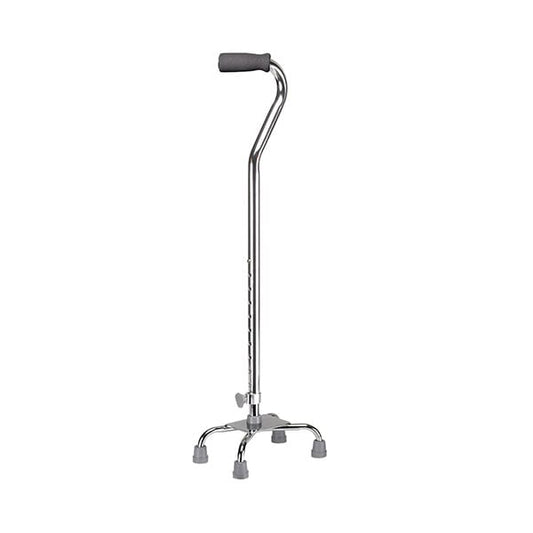 Quad Cane Small Base - Silver