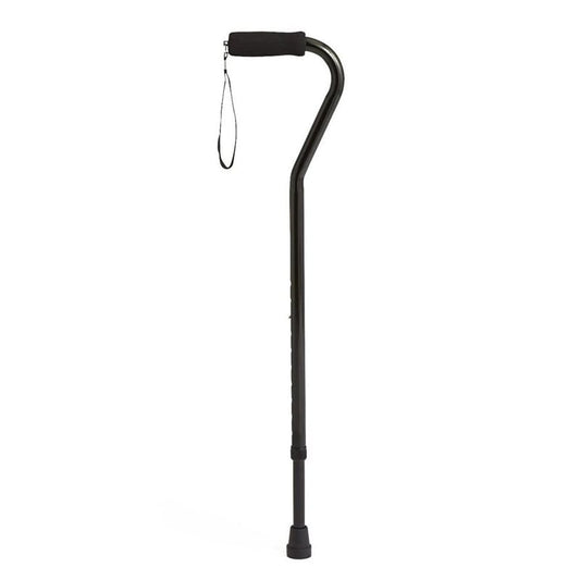 Offset Cane with Strap - Black