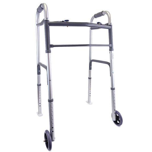 Two-Button Walker Wheels &amp; Skis-Adult